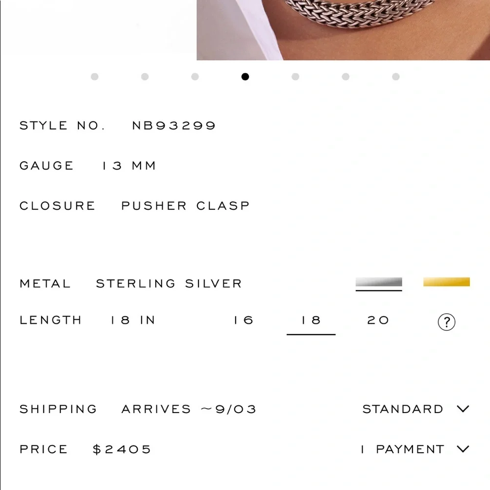 JOHN HARDY CLASSIC CHAIN NECKLACE 18” - Picture 2 of 10